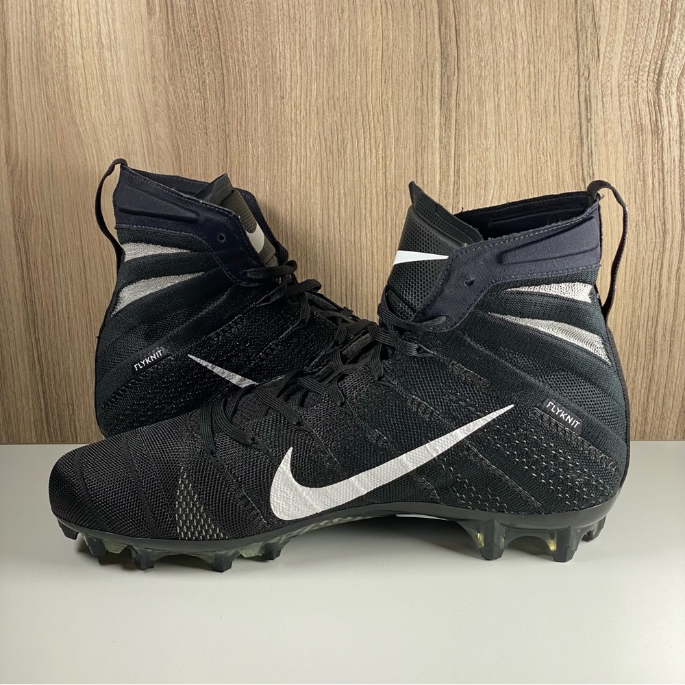 Nike Vapor Untouchable 3 Elite Black Football Cleats AO3006-010 Men's Size 12.5 - Picture 6 of 9